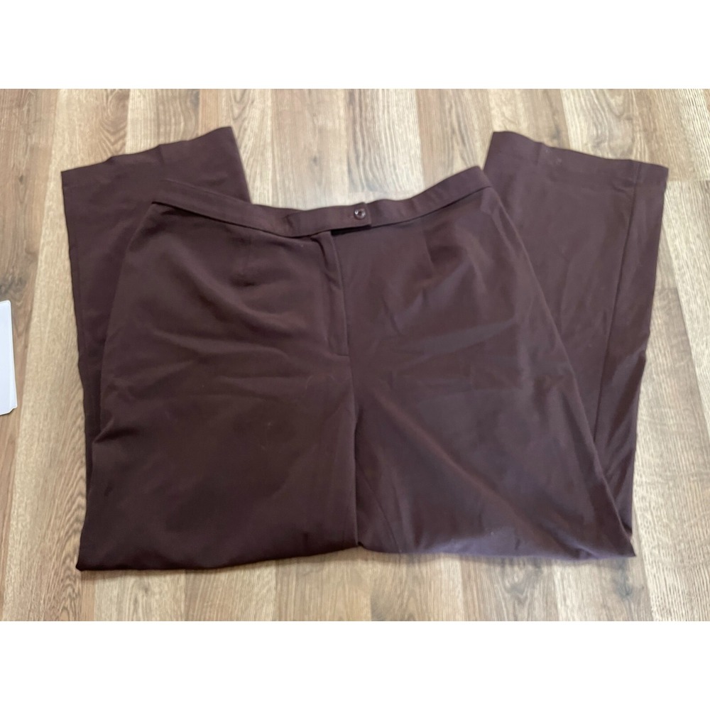 East 5th Pants, Women's Plus Size 16W, Brown, Flat Front
